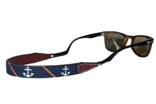 Anchor and Stripe Needlepoint Sunglass Straps