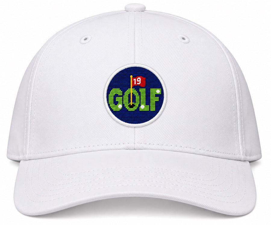 Golf 19 Needlepoint Hat