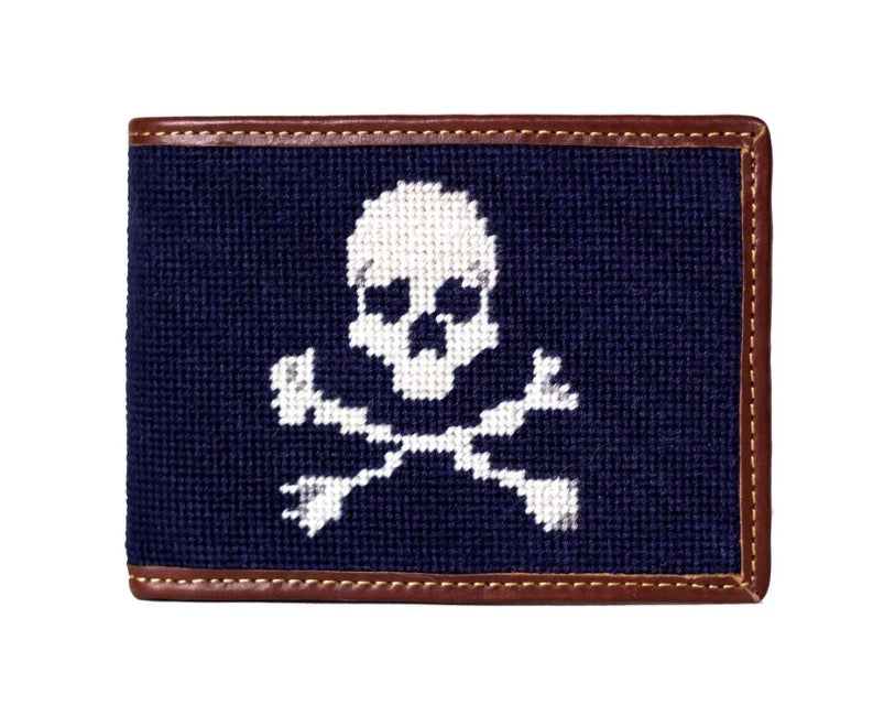 Jolly Roger Needlepoint Wallet