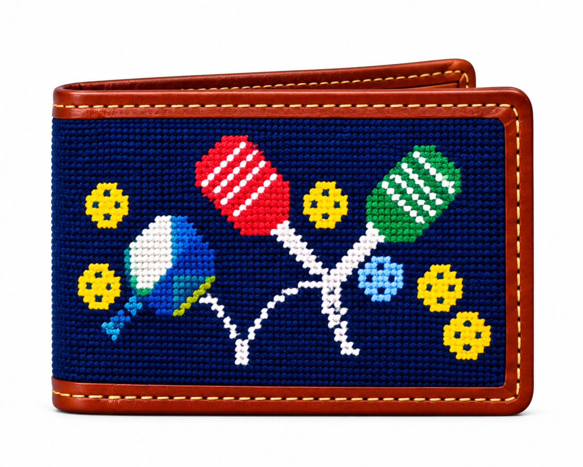 Pickleball Needlepoint Wallet