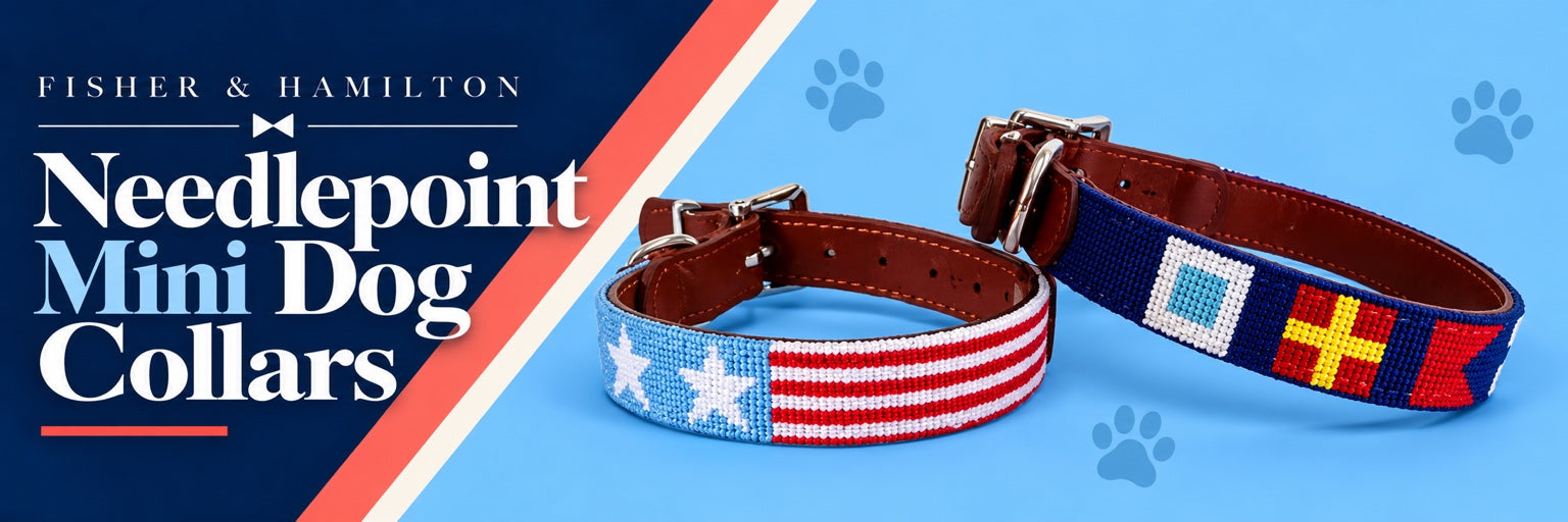 Needlepoint Mini Dog Collars